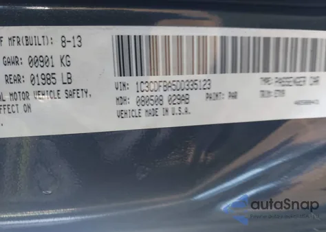 2013 Dodge Dart Sxt z USA, uszkodzony, nr VIN 1C3CDFBA5DD335123